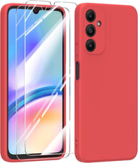 Silicone Cover for Samsung Galaxy A05s 4G (6.7 Inches) No screen protector incl Soft Silicone Ultra Thin TPU Case for Samsung Galaxy A05s 4G â Red
