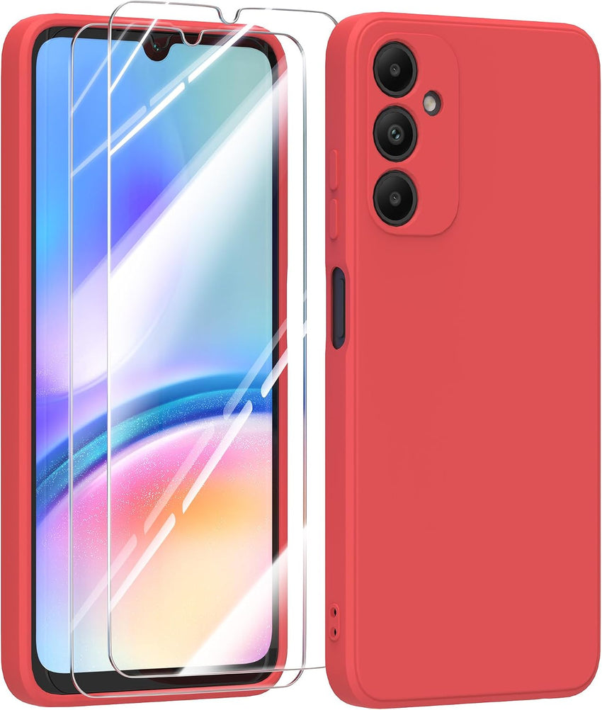Silicone Cover for Samsung Galaxy A05s 4G (6.7 Inches) No screen protector incl Soft Silicone Ultra Thin TPU Case for Samsung Galaxy A05s 4G â Red