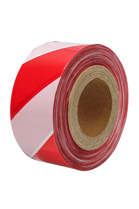 Faithfull FAITAPEBARRW Hazard Warning Barrier Tape 70mm x 500M Red/White