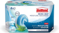 UniBond AERO 360Â° Moisture Absorber Waterfall Freshness Refill Tab, Aromatherapy, Ultra-Absorbent and Odour-Neutralising, for AERO 360Â° Dehumidifier, Condensation Absorbers, Four Pack (4 x 450g)