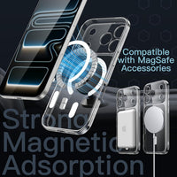 JETech Magnetic Slim Case for iPhone 17 Pro, Compatible with MagSafe, Clear