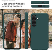 YATWIN Silicone Case for Samsung Galaxy S23 FE 5G, Soft-Touch, Shockproof, DustProof, Antiskid Full Body Armour Phone Cover for Samsung Galaxy S23 FE 5G - Dark Green