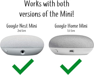 Mount Genie Google Home Mini Pedestal: Improves Sound Visibility and Appearance - Cleanest Mount Holder Stand for Google Mini - Designed in USA (White)