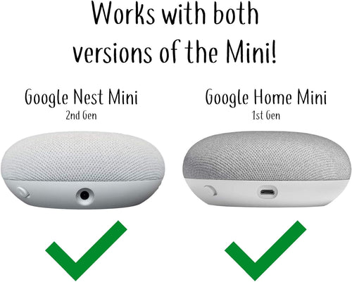 Mount Genie Google Home Mini Pedestal: Improves Sound Visibility and Appearance - Cleanest Mount Holder Stand for Google Mini - Designed in USA (White)