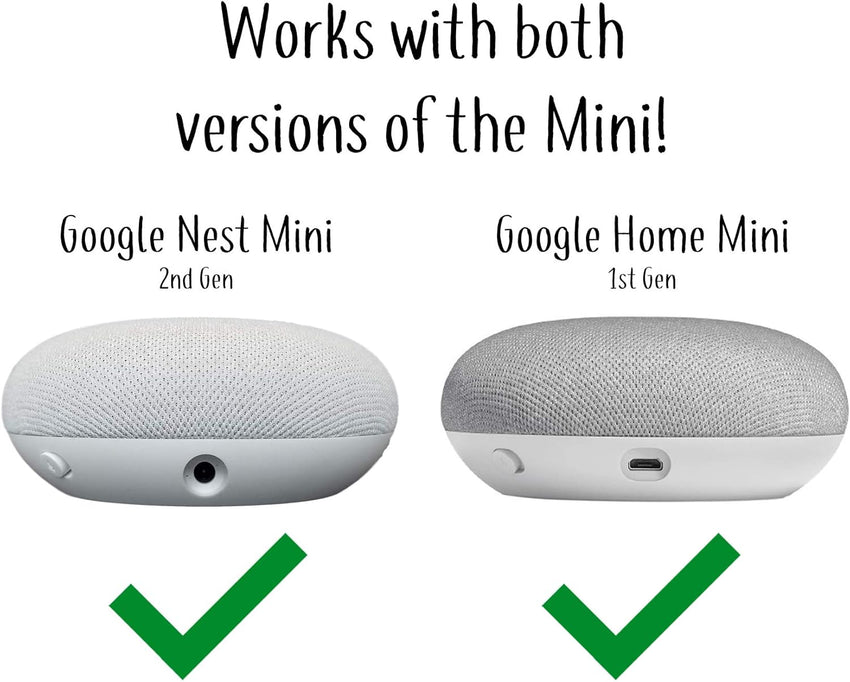 Mount Genie Google Home Mini Pedestal: Improves Sound Visibility and Appearance - Cleanest Mount Holder Stand for Google Mini - Designed in USA (White)