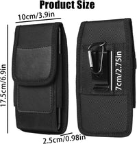 Cell Phone Belt Holster,Phone Nylon Holster Case,Mobile Phone Pouch with Belt Loop,Heavy Duty Phone Cover with Belt Clip for 5.8-6.8 inch smartphones