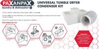 Paxanpax Universal Tumble Dryer Internal Condenser Kit with Hose and Accessories