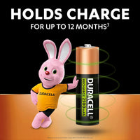 Duracell Rechargeable AA Batteries (Pack of 8), 2500 mAh NiMH, pre-charged, Our No.1 Longest Lasting Rechargeable Battery