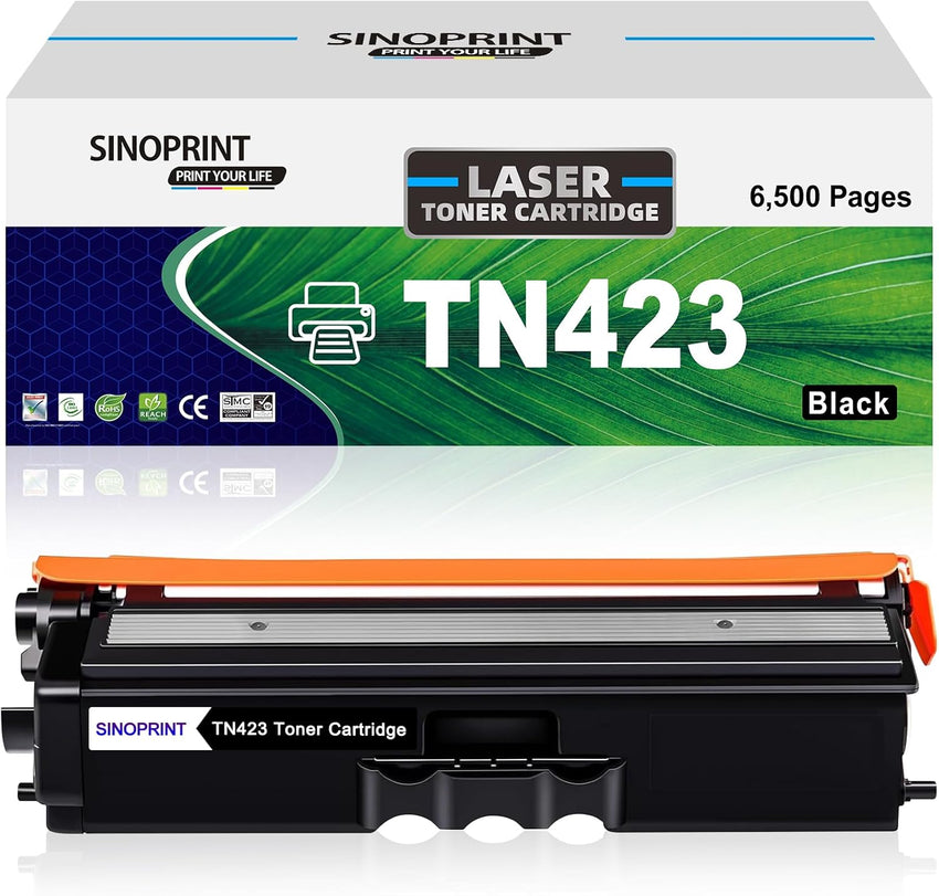 SINOPRINT TN423 Black Toner Compatible with Brother TN423 TN421 TN 423 TN 421 for Brother MFC-L8690CDW Toner Cartridges Black for HL-L8260CDW DCP-L8410CDW HL-L8360CDW MFC-L8900CDW