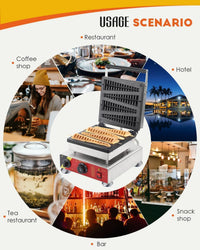 USED CGoldenWall NP-501 4pcs Commercial Waffle Toaster waffle maker No-stick waffle baker Waffle machine Waffle Iron machine (Lolly) 220V CE Certification