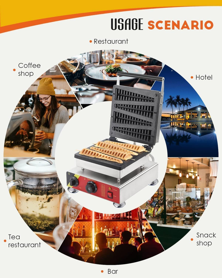 USED CGoldenWall NP-501 4pcs Commercial Waffle Toaster waffle maker No-stick waffle baker Waffle machine Waffle Iron machine (Lolly) 220V CE Certification