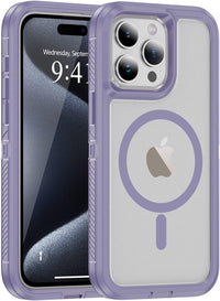 Ethanger for iPhone 13 Pro Max Case Shockproof Military Grade Protective Cover Compatible with MagSafe Heavy Duty Hard Back TPU Bumper Magnetic Phone Case, Light Purple