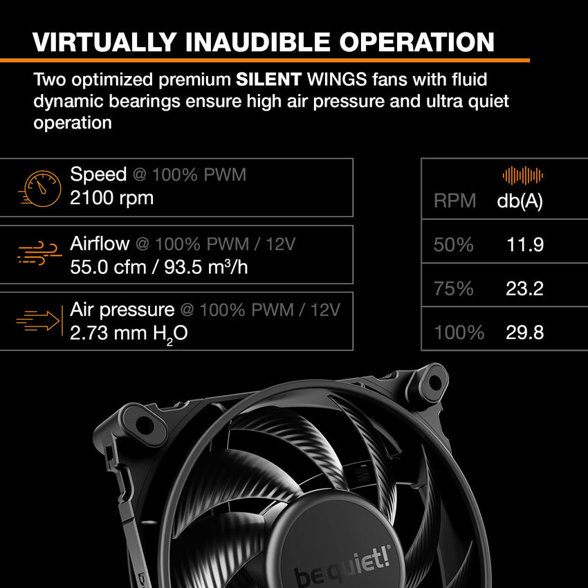 be quiet! Dark Rock Pro 5 CPU Air Cooler 7 Heat Pipes High Airflow Silent Fans Black