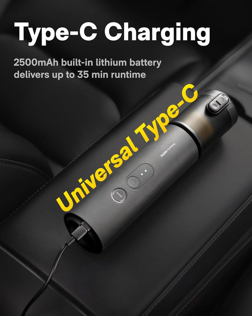 HOTO Handheld Car Vacuum Cleaner Cordless, READ DESC 4-in-1 Portable Mini Vacuum with 20000Pa Strong Suction, Electric Compressed Air Duster Blower for Car, Desk, Computer, Keyboard, Home, Office Cleaning
