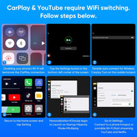 MYPIN Wireless CarPlay Adapter, Android Auto Wireless Adapter, Plug & Play Video Adapter, Built-in Netflix YouTube, Support TF Card, Cable USB A/C, Compatible with iOS 10+/Android 11+