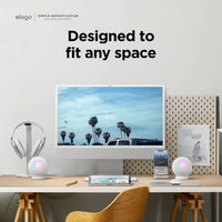 elago Silicone Stand Compatible with HomePod Mini - Proper EQ, Easier to Control with Better Indicator Visibility, Stable Mount, Anti-Slip Stand for Charger (Black)