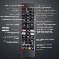 LG TV Remote Control Replacement, Universal TV Remote for All LG LED OLED LCD Webos 4K 8K UHD HDTV HDR Smart TVs â Compatible with AKB75095308, AKB75095307, AKB7415324 and More