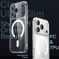 JETech Magnetic Slim Case for iPhone 17 Pro, Compatible with MagSafe, Clear