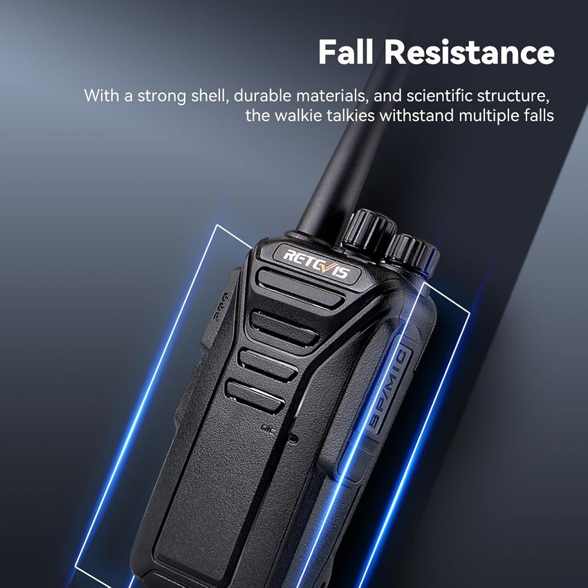 Retevis RT27 Walkie Talkies, Walkie Talkies for Adults Long Range, with 6 Way Charger, Rechargeable 2 Way Radio Hand Free, PMR446 License Free Radio Communication for School Security (6 Pack, Black)
