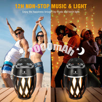 Bluetooth Outdoor Speakers Waterproof Auto-Pairing 24H Playtime LED Lights