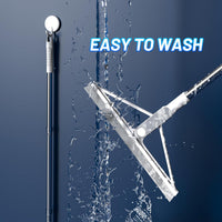 KOLLIEE Squeegee Broom Rubber Floor Squeegee with Long Handle Adjustable 61" Professional Squeegee Mop for Wet Room Floor Tile Garage Deck Bathroom Window Floor Wiper