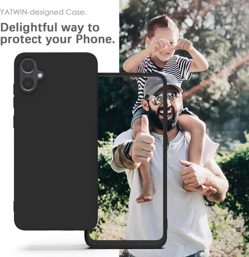 YATWIN Silicone Case for Samsung Galaxy A05, Soft-Touch, Shockproof, DustProof, Antiskid Phone Cover for Samsung Galaxy A05 - Black
