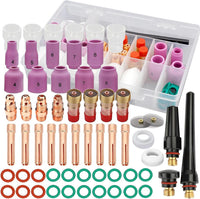 TIG Welding Gas Lens Kit #12 61pcs for WP-17/18/26 with Glass Cups & Accessories #12
