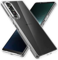 Foluu Case for Sony Xperia 1 V 2023, Hard PC Back & Soft TPU Bumper Protective Shockproof Scratch Resistant Case for Sony Xperia 1 V 2023 Clear
