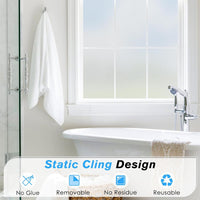 Haton Window Film Privacy for Glass Windows Frosted Film Frosting 90x200cm, Opaque Glass Sticker Self Adhesive Roll UV Block No Glue Static Cling Vinyl Covering for Bathroom Home and Office