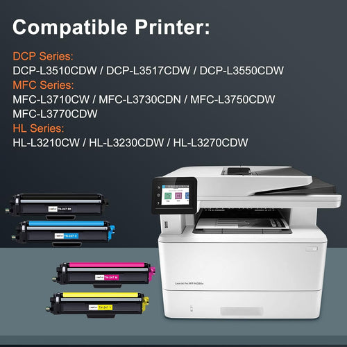 CSSTAR TN247 TN-243CMYK Toner Value Pack Replacement for Brother TN 247 TN243 Compatible for MFC-L3750CDW MFC-L3770CDW MFC-L3710CW DCP-L3550CDW DCP-L3510CDW HL-L3210CW HL-L3230CDW HL-L3270CDW (4-Pack)