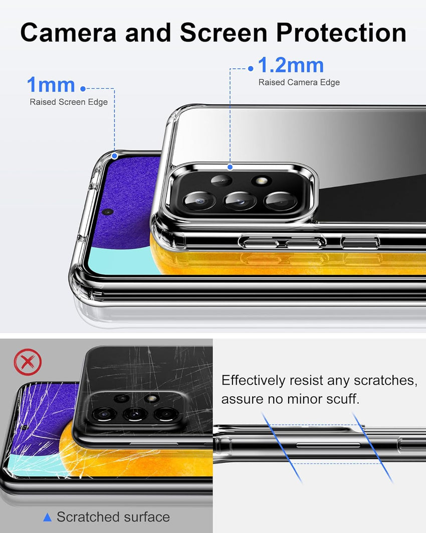 HOOMIL Case for Samsung Galaxy A52 5G/A52 4G/A52s 5G, Non-Yellowing, Drop Protection, Anti-Scratch Transparent Hard Back Phone Cover - Crystal Clear