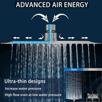 Rectangle Rainfall Shower Head 30x20cm Stainless Steel High Flow â Chrome