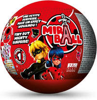 Miraculous Ladybug Age 3+, 4-1 Capsule Collectible Toy, Surprise Miraball with expanding Plush Kwami, Collectible Character Metal Case, Glittery Stickers & hanging Display Ribbon