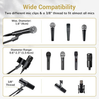 TONOR Microphone Stand with Tablet Holder, Tripod Boom Arm for Floor, Adjustable Height and Angle, Heavy Duty Stand with Carrying Bag, Phone and iPad Clamp, Compatible with Blue Yeti, T35