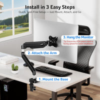 Acer Monitor Arm Desk Mount Adjustable for 17-34 Inch Screens â Black
