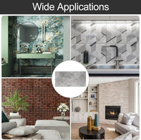 Peel and Stick Wall Panels 23.6" x 11.8" Marble Tiles Adhesive Backsplash â Fog Gray