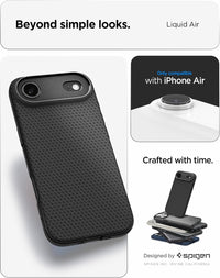 Spigen Liquid Air Case Compatible with iPhone Air (2025) [Military-Grade Drop Protection] - Matte Black