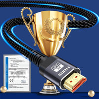 0.5m 10K 8K HDMI Cable 2.1, HDMI Cables Available in 0.5M Length,Ultra HD Cable High-Speed Lead 48Gbps, HDMI Cables (8K@60Hz) Supports Dynamic HDR, eARC, Dolby Atmos