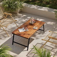 Folding Coffee Table Magnetic Portable No-Installation Wooden 80ÃÂÃÂ40ÃÂÃÂ40cm ÃÂ¢ÃÂÃÂ Rustic Brown