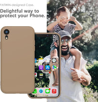 YATWIN Silicone Case for iPhone XR, Soft-Touch, Shockproof, DustProof, Antiskid Full Body Armour Phone Cover for Apple iPhone XR - Milk Tee