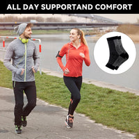 Plantar Fasciitis Compression Socks 4 Pairs Ankle Support for Neuropathy & Arthritis Ã¢ÂÂ Black L/XL