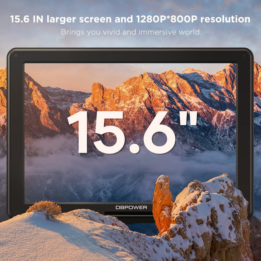 DBPOWER 17.9" Portable DVD Player with 15.6" Large HD Swivel Screen, 6 Hour Rechargeable Battery, Support USB/SD Card/Sync TV/Multiple Disc Formats, High Volume Speaker, Car Charger, Remote Control