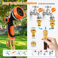 Expandable Garden Hose Flexible Retractable 10âFunction Spray â 50ft