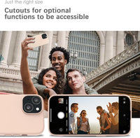 YATWIN Silicone Case for iPhone 13, Soft-Touch, Shockproof, DustProof, Antiskid Full Body Armour Phone Cover for Apple iPhone 13 - Light Pink
