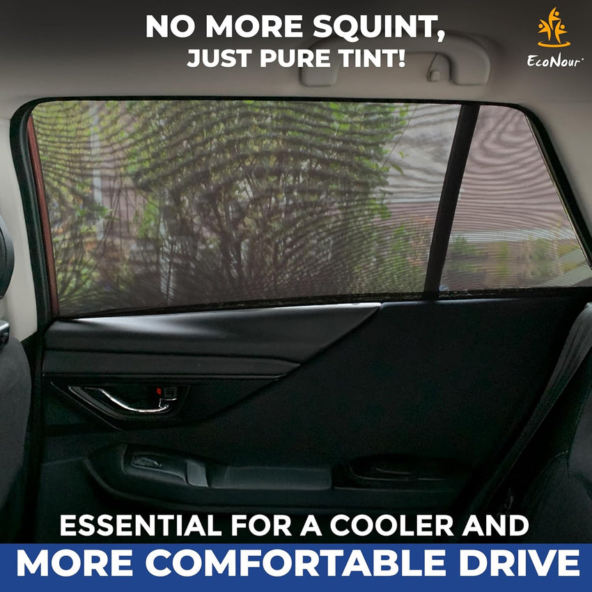 Car Window Shades for Baby Stretchable Breathable Sun Protection - Pack of 2