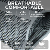 NEOtech Care Compression Sleeve for Knee and Leg â Bamboo Fiber Knit Grey L