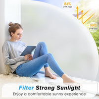 Haton Window Film Privacy Film for Glass Windows Frosted Window Film Frosting 60x200cm, Opaque Window Sticker Self Adhesive Roll UV Block No Glue Static Cling Vinyl Film for Bathroom Home and Office