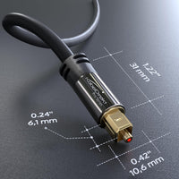 KabelDirekt - Optical Audio Cable, TOSLINK Cable - Soundbar to TV - 1m short (Digital Optical Audio Cable, Fibre Optic Lead, TOSLINK/SPDIF Cable, for Stereo/Amp/HiFi, Xbox One/PS4 - black)
