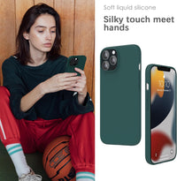 YATWIN Silicone Case for iPhone 12 Pro Max, Soft-Touch, Shockproof, DustProof, Antiskid Full Body Armour Phone Cover for Apple iPhone 12 Pro Max - Dark Green