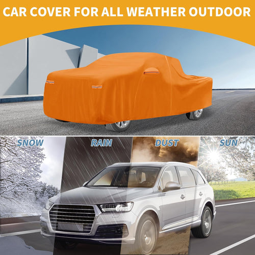 Universal Truck Cover Waterproof Aluminum Full Exterior Left Side Zipper Ã¢ÂÂ Orange 221-228in